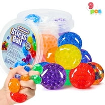 Joyfy 9 Pack Mini Stress Balls Fidget Toys for Adults Stress Relief Squishies for Kids, Orbeez Anxiety Calming Squeeze Balls, Party Favors, Prize (1.57")