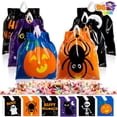thumbnail image 1 of Joyfy 96 Pcs Halloween Treat Bags for Kids, Drawstring Candy Bags Goodie Bags, Exchange Classroom Gift bag for Halloween Party Favors Decorations Supplies, 1 of 8