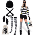 thumbnail image 1 of Joyfy Adult Women Robber Costume, Bank Robber Costume Woman for Halloween Costume and Party Cosplay for Fun, 1 of 8