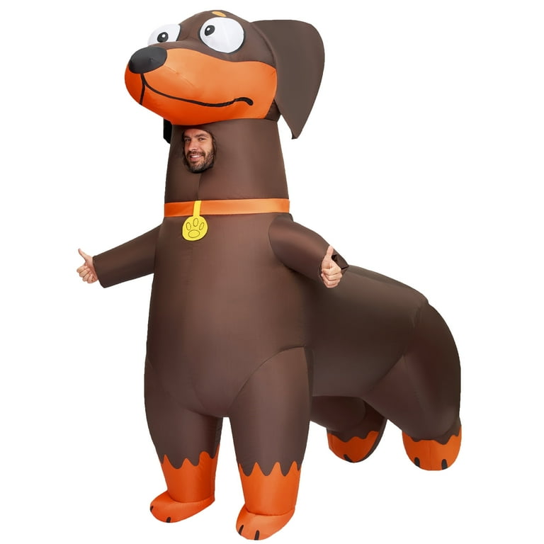 Joyfy Inflatable Dachshund Costume for Men and Women Adults Full