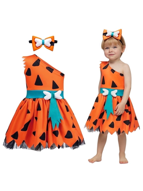 Halloween Caveman Costume for Baby Girls Caveman Costume, Kids Halloween Cosplay Party Costume (0-4yrs)