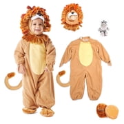 Joyfy Baby Lion Costume with Toy Zebra for Infant, Halloween Animal Themed Party Role Playing Cosplay 6-12 Months