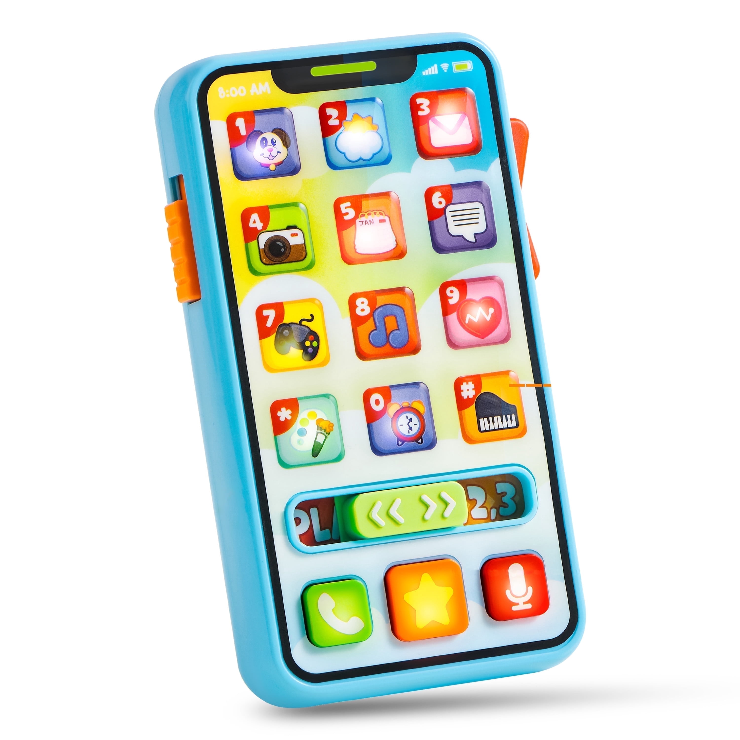 Teléfono Infantil SYNCFUN Con Pantalla Táctil, Cámara Dual, Juegos, Música Y 8GB – Ideal Para Niños De 3 A 9 Años (Dinosaurio)