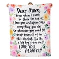 thumbnail image 1 of Joyfy Blanket for Mom 50" x 60" Soft Flannel Throw Blanket Birthday Mother's Day Gift，Pink flowers, 1 of 2