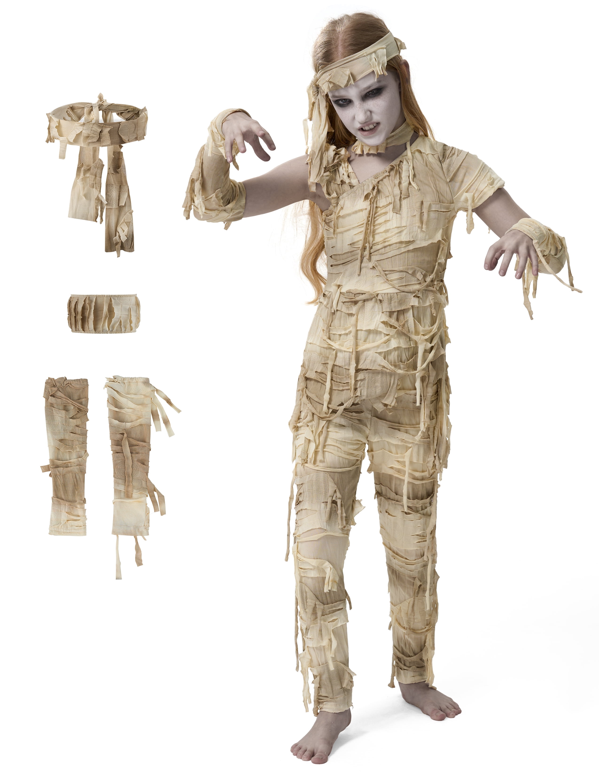 Joyfy Mystical Mummy Costume for Kids, Halloween Mummy Costume for Girls,  Family Costume for Halloween Party Cosplay