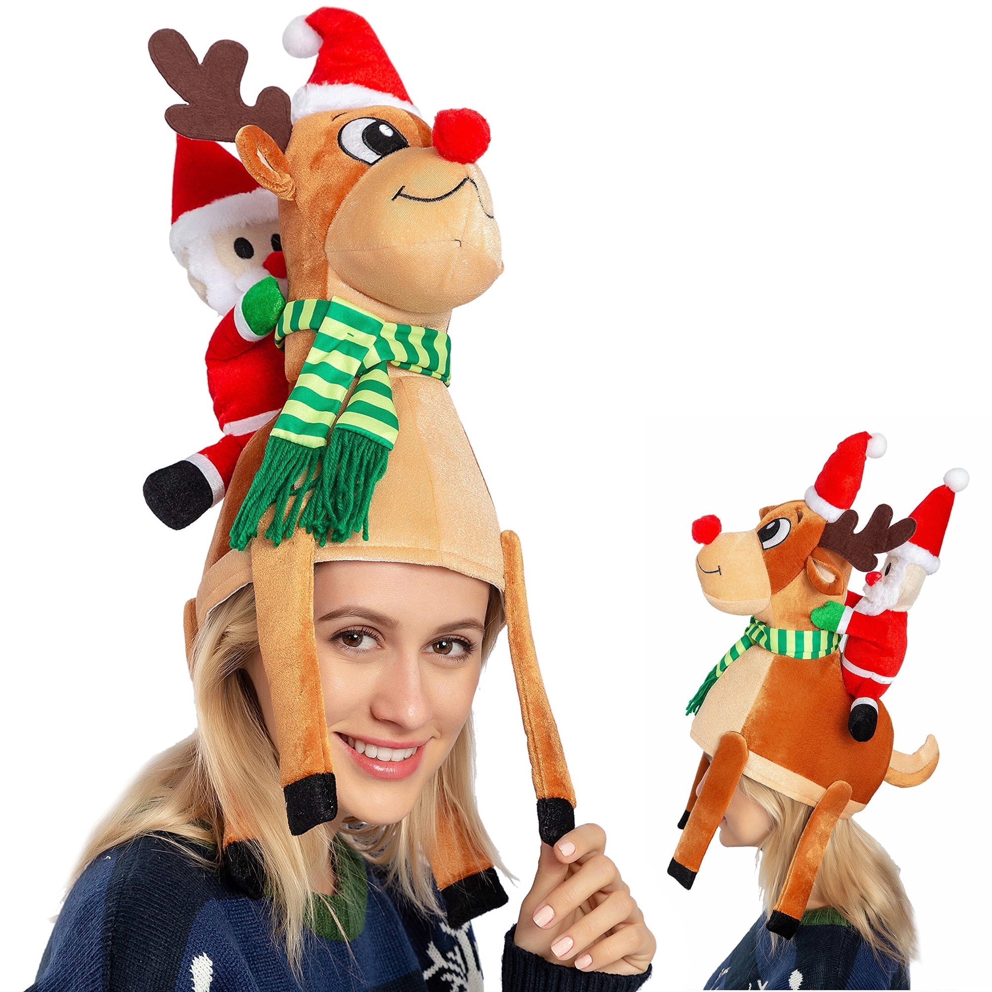 Joyfy Christmas Hat,Funny Hat Novelty Santa Hat Crazy Hats