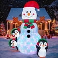 thumbnail image 1 of Joyfy 6 ft Christmas Inflatables Snowman Outdoor Decorations,Christmas Snowman Penguin Blow Ups Yard with Built-in LEDs for Holiday Party Garden Lawn Decor, 1 of 8