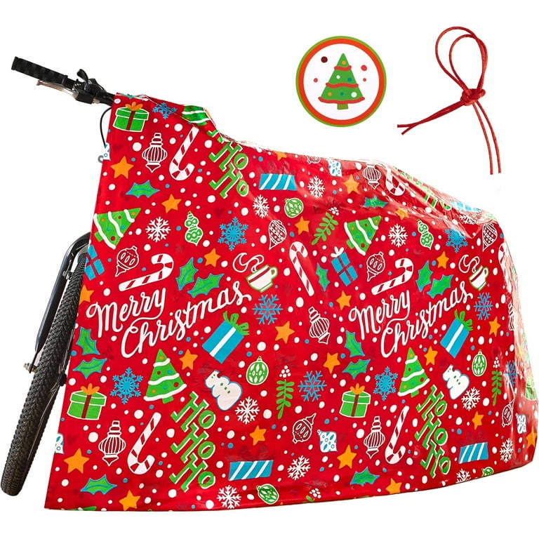 Joyfy Christmas Jumbo Bicycle Bag 60” x 72”Large Xmas Present Gift - Main Image