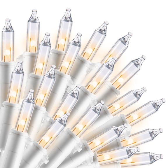 Joyfy Clear Christmas Lights,64.5ft 300(3x100) Count Clear White Christmas String Lights,Connectable White Wire Xmas Tree Lights for Indoor Outdoor Christmas Decorations Holiday Party Decor