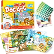 Joyfy Dot Art Kit for Kids Ages 3-5, Animal Sticker Poke A Dot Book, Toddler Creative Art Craft Supplies, Girls Birthday Gifts