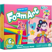 Joyfy Foam Art Kit for Kids, No Mess DIY Art Kit with 6 Boards and 800+ Stickers, Christmas Birthday Gift for Girls Ages 3-6