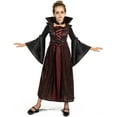 thumbnail image 1 of Joyfy Vampire Costumes for girls, Royal Vampire Costume for Halloween Dress Up Party Vampire-Themed Party 10-12yrs, 1 of 9