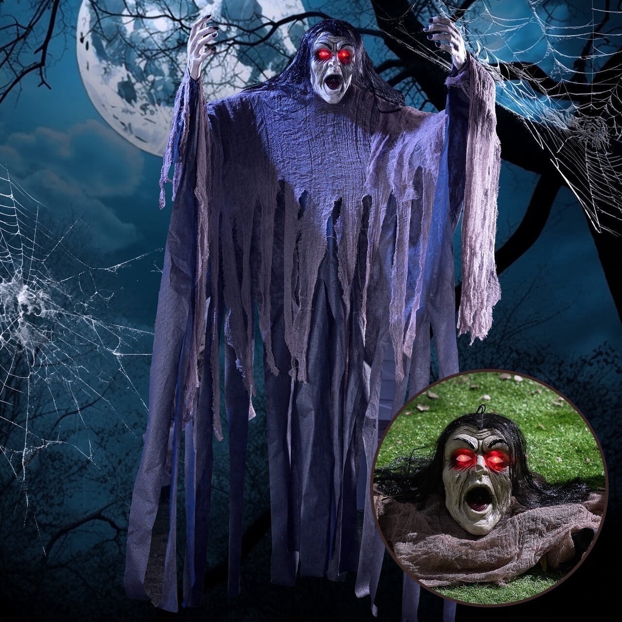 Joyfy Halloween Decorations Outdoor,Zombie Groundbreaker with