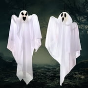 Joyfy 2 Packs Hanging Ghost Halloween Decorations Outdoor,27.5" Cute Flying Ghosts Outdoor Hanging Halloween Decorations Yard Decorations
