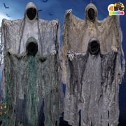 Joyfy 4 Pack 19" Halloween Decorations Outdoor Hanging Ghost,Scary Grim Reapers with Posable Arms in Dark Horror Robe Decorations for Halloween Indoor Outdoor Y