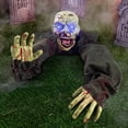 thumbnail image 1 of Joyfy Halloween Groundbreaker Animated Halloween Decorations Zombie with Creepy Sound and Flashing Eyes,Outdoor Scary Halloween Yard Decorations,Haunted House Decorations, 1 of 8