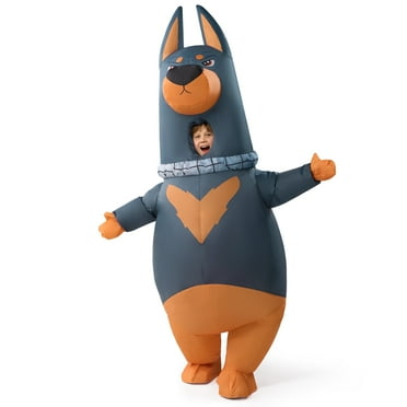 Joyfy Halloween Inflatable Doberman Costume for Kids ，Full Body Inflatable Dog Costume for Halloween Cosplay Puppy Theme Party