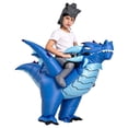 Joyfy, Inflatable Halloween Costume for Kids, Blue, Ride on Dragon ...