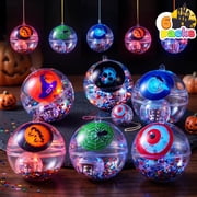 Joyfy 6 Pcs Light Up Bouncing Balls with Elastic Wrist Rope