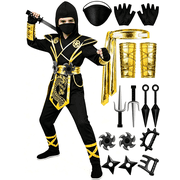 Joyfy Ninja Costume for Kids, Ninja Dragon Costume Set, Boys Halloween Outfit for Dress-up and Role-play Party