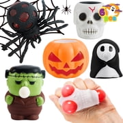 Joyfy 6 PCS Halloween Squishy Toys for Halloween Party Favor Goodie Bag Fillers, Soft Squeeze Toy Stress Reliever Anxiety for Kids Gift, Classroom Prizes