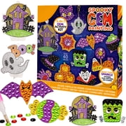 Joyfy Halloween Crafts for Kids,Gem Art Kit Diamond Painting Kit with Stickers,Suncatchers,and Keychains,Halloween Party Supplies Halloween Arts and Crafts