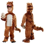 Joyfy Halloween Realistic Tyrannosaurus Rex Costume Dinosaur Onesie with Dinosaur Egg, Suitable for Children and Toddlers Halloween Dress up Party