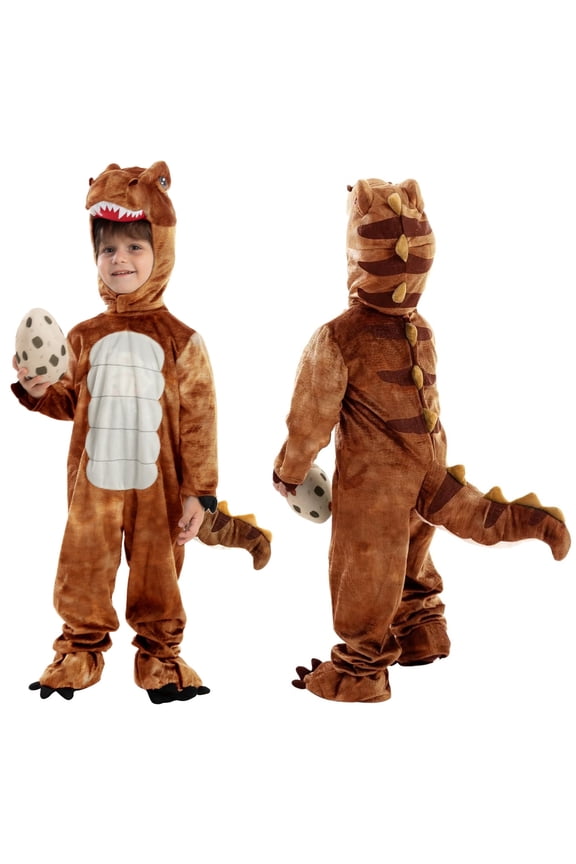 Halloween Realistic Tyrannosaurus Rex Costume Dinosaur Onesie with Dinosaur Egg, Suitable for Children and Toddlers Halloween Dress up Party