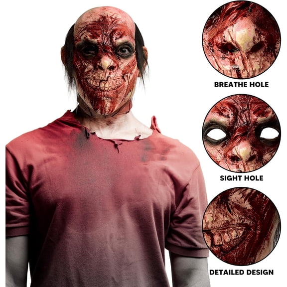 Joyfy Halloween Scary Zombie Head Mask