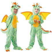 Joyfy Halloween Toddler Dinosaur Costume, Dragon Costume with Wings for Kids Boys Halloween Dress up Party Cosplay