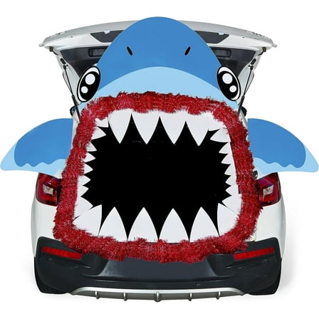 Joyfy Halloween Trunk or Treat Car Decoration Kits, Car Stickers Shark Decor Outdoor Indoor Haunted House for SUV Garage Door Entryway Archway Party Supplies