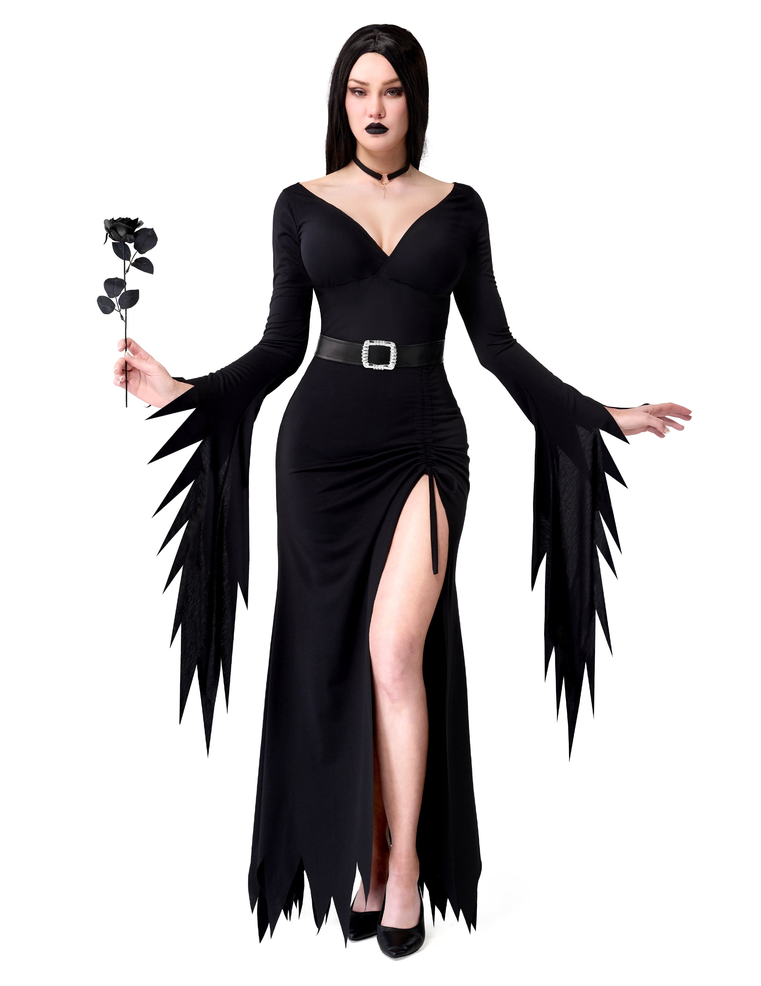 black dress halloween Joyfy Women Long Gothic Witch Costume Fancy Dress-up Cosplay fb_category_528 Dolce & Gabbana 2000s Size:EU 40 | US 10 | UK 12 an ethically made gothic