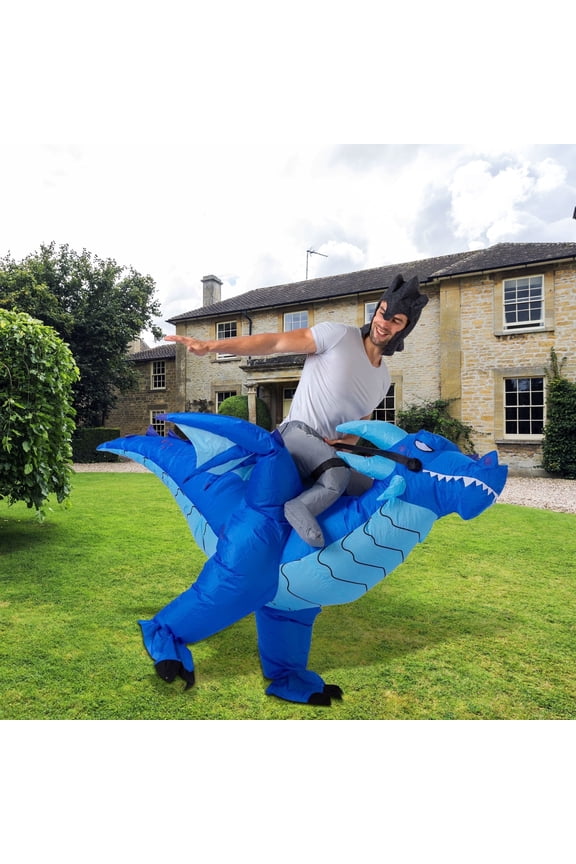 Blow up Dragon Costume, Inflatable Costume for Adult, Ride on Dragon Costume Halloween Party Dress up