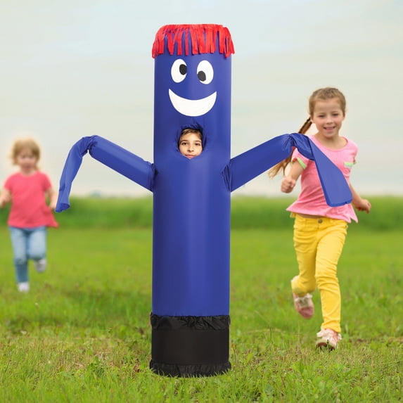 Joyfy Inflatable Halloween Costume for Child, Inflatable Tube waving arms and dancing, Full Body Dress up (Blue)
