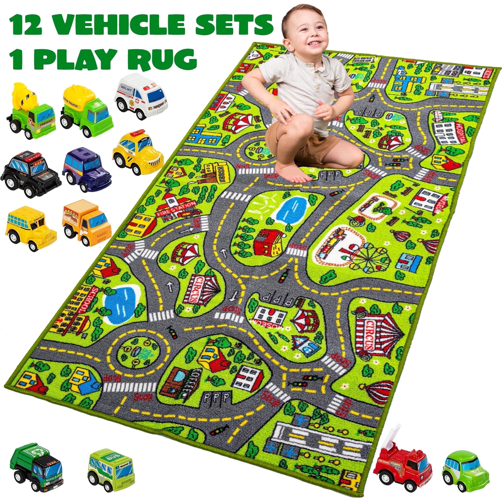 Joyfy, Kids Car Play Rug, 58.5