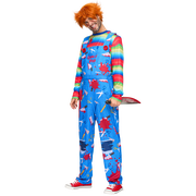 Joyfy Men Killer Doll Costumes, Creepy Doll Costume for Adult Halloween Dress up Party Cosplay, Family Matching Costumes