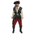 thumbnail image 1 of Joyfy Men Pirate Costume Plundering Sea Captain Set for Adults Halloween Themed Parties, 1 of 8