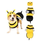 Joyfy Pet Dog Bee Costume, Bumble Bee Dog Costume with 3D Hat and Wings for Halloween Dress Up Party,X-Large