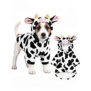 Joyfy Pet Cow Costume for Dogs, Halloween Costume with 3D Cow Hood for Dress Up Party and Outdoor Play,X-Large
