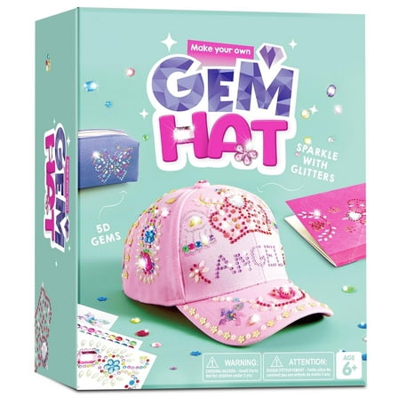 Joyfy Pink Baseball Cap Art Set, Arts And Crafts For Kids Ages 8-12, Christmas Birthday Gifts for Girls