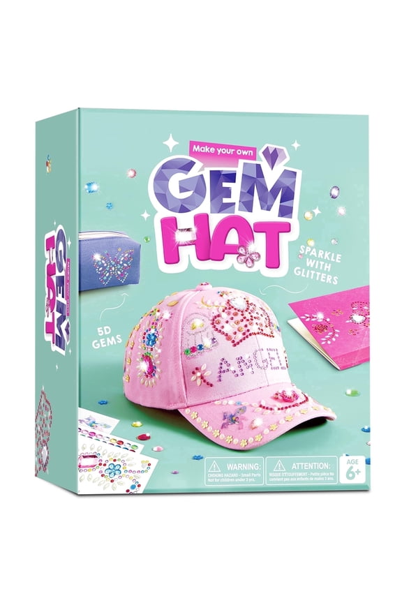 Pink Baseball Cap Art Set, Arts And Crafts For Kids Ages 8-12, Christmas Birthday Gifts for Girls