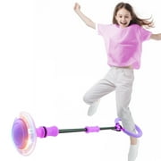 Joyfy Purple Ankle Skip Ball for Kids,Fun Indoor & Outdoor Foldable Sports Toy with Flashing Lights
