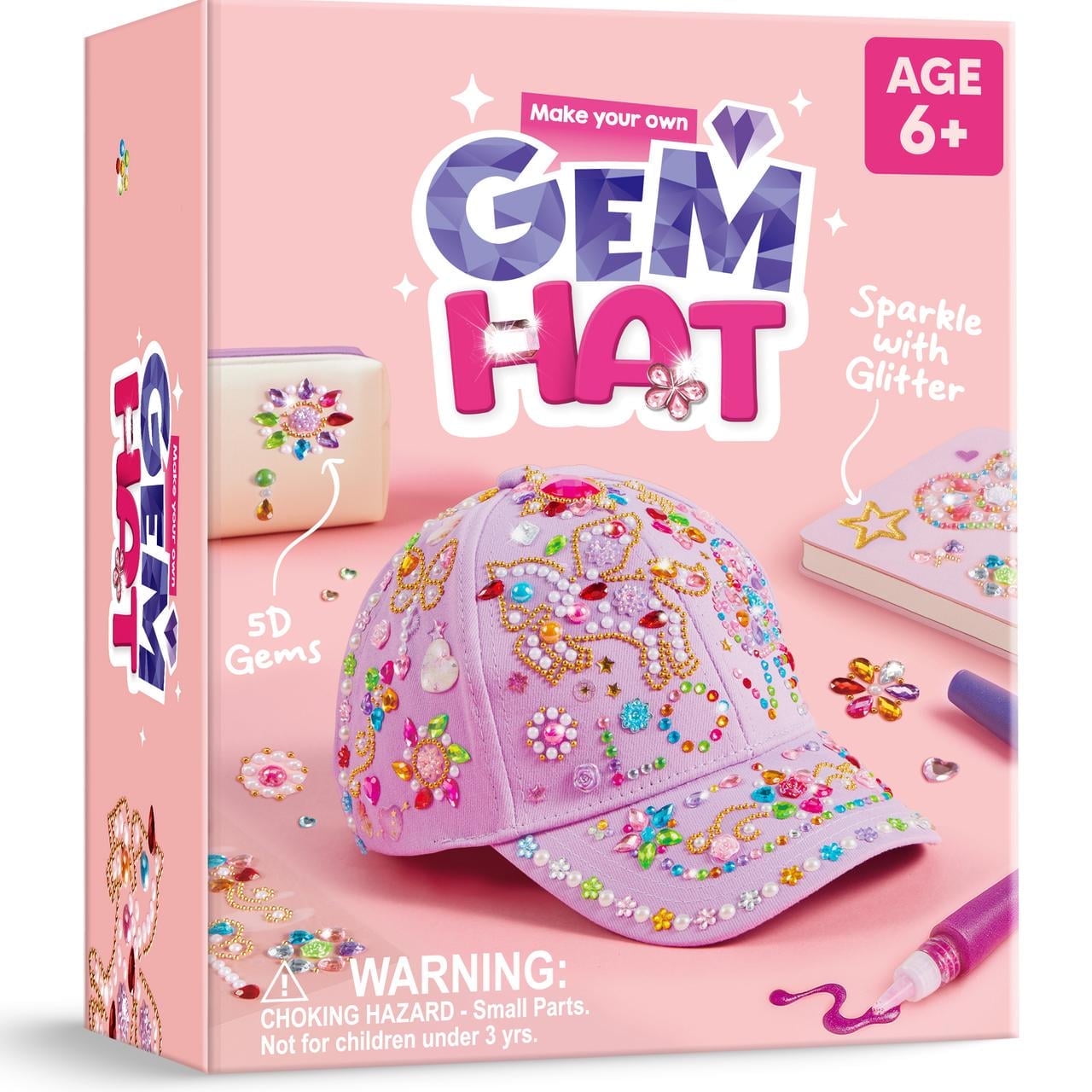 Joyfy Purple Baseball Cap Gem Art Set for Kids Ages 8-12 ,Creative Arts and Crafts for Girls ,Perfect Christmas Birthday Gift