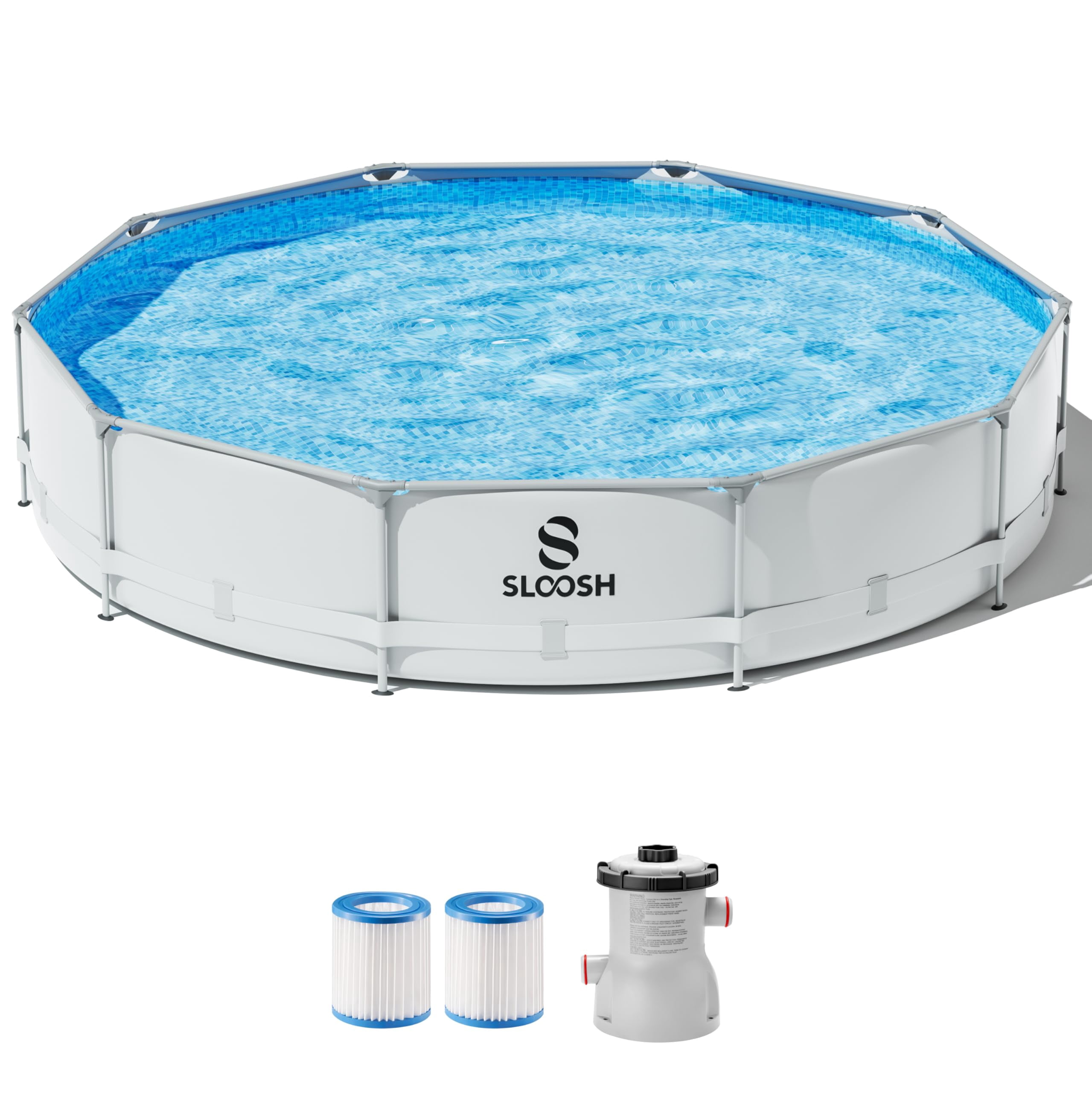 Joyfy Round Above Ground Pool - 10ft x 30inch Outdoor Round Frame Above ...