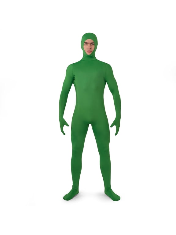 Scary Shadow Costume for Mens, Open Face Zentai Costume Bodysuit Skin Costume for Adult Male Scary Halloween Costume Party Fancy Dress Up