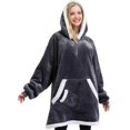 thumbnail image 1 of Joyfy Small Adult Sherpa Wearable Blanket-Dark Gray, 1 of 1