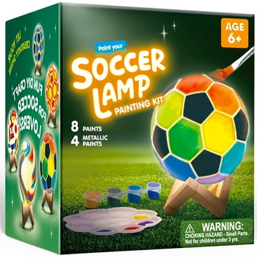 Joyfy Soccer Ball Paint Your Own Lamp Kit,DIY 3D Soccer Night Light Arts and Crafts for Kids Ages 6-12, Perfect Christmas Birthday Gift for Boys and Girls