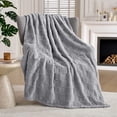 thumbnail image 1 of Joyfy Soft Light Grey Fleece Throw Blanket Checkerboard 50x60 Inches, 280GSM Cozy Cute Blanket for Couch - Aesthetic Home Room Decor and Gift for Women, Mom, Girls, 1 of 1