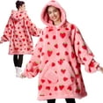 thumbnail image 1 of Joyfy Wearable Blanket Oversized Sherpa Sweatshirt, Warm and Cozy Hoodie Blanket for Adult Christmas Birthday Gift, 1 of 2