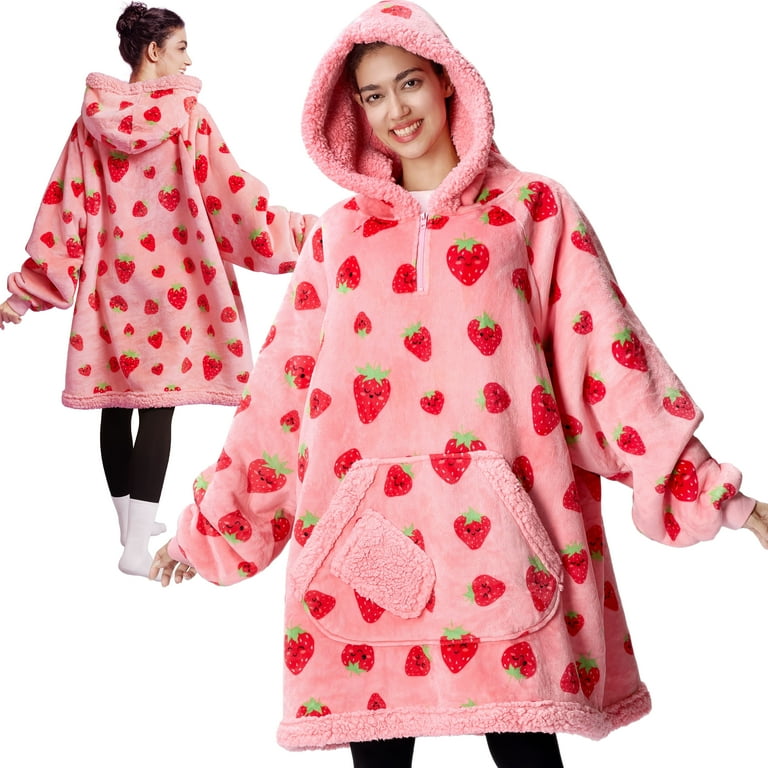Joyfy Wearable Blanket Oversized Sherpa Sweatshirt, Warm and Cozy